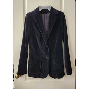 Womens Vintage ILGWU Union Made Latch On Velvet‎ Jacket Black Blazer USA Size 10